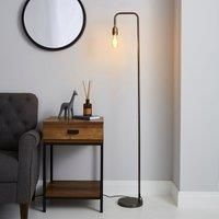 Marsden Industrial Floor Lamp Nickle (Black)