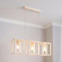London 3 Light Cream Industrial Diner Ceiling Fitting Ivory