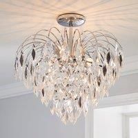 Parla 1 Light Jewels SemiFlush Ceiling Fitting Chrome