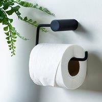 Elements Matt Black Toilet Roll Holder Black