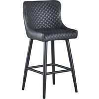 Montreal Bar Stool Black PU Leather Black