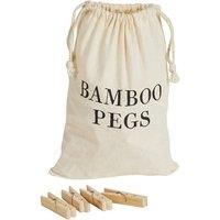 Pack of 100 Bamboo Pegs with Bag