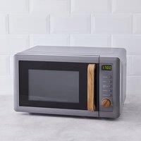 Contemporary 20L 700W Grey Microwave Grey and Brown