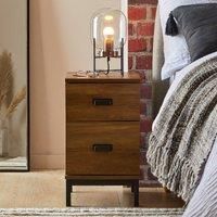 Fulton Slim Bedside Table Brown