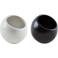 Dunelm Pinch Pot Duo Black and White