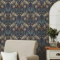 Havisham Navy Wallpaper Navy