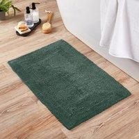 Super Soft Reversible Forest Green Bath Mat Green
