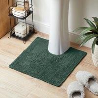 Super Soft Reversible Forest Green Pedestal Mat Green