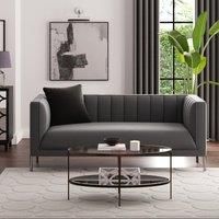 Bellamy Velvet 2 Seater Sofa  Grey Grey