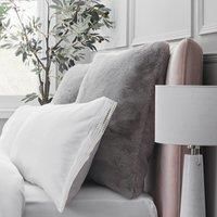 Dorma Purity Faux Fur Grey Continental Pillowcase Grey