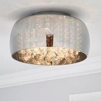 Seychelles Smoked Flush Ceiling Fitting Smoke