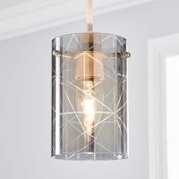 Grayson Smoked Glass Easy Fit Pendant Smoke