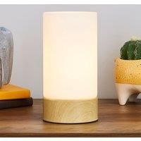 Ferris Wood Effect Table Lamp Brown
