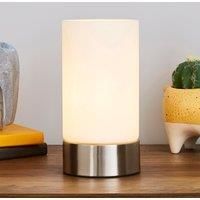 Ferris Satin Nickel Table Lamp Silver