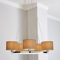 Talinn LED 5 Light Ceiling Fitting Brown
