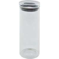 Dunelm Grey 1130ml Glass Jar Clear