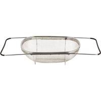 Dunelm Extendable Sink Drainer Silver and Black