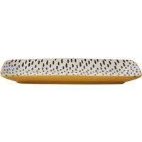 Global Ochre Platter Yellow, Black and White