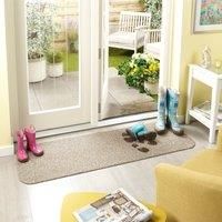 Marvel Mat Linen Washable Runner Linen (Brown)