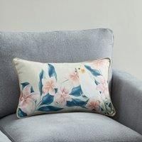 Jungle Cockatiel Cushion White, Blue and Orange