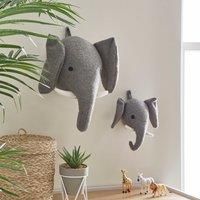 Elephant Wall Head Grey