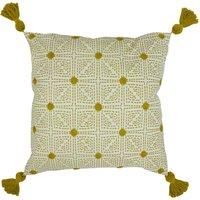 Chia Ochre Cushion Yellow and White