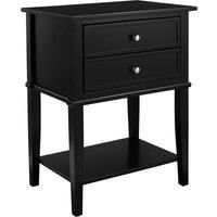 Franklin Black Bedside Table Black