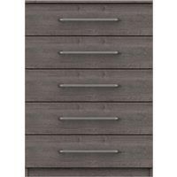 Parker Grey 5 Drawer Chest Grey
