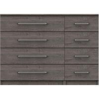 Parker Grey 8 Drawer Wide Chest Grey