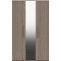 Parker Triple Mirrored Wardrobe Brown
