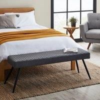 Montreal Faux Leather Dining Bench Grey