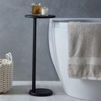 Elements Matt Black Bath Side Table Matt Black