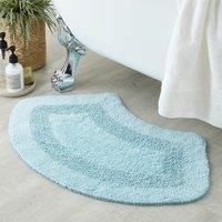 Supersoft Duck Egg Oval Bath Mat Blue