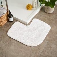 Supersoft White L Shape Bath Mat White