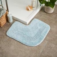 Supersoft Duck Egg L Shape Bath Mat Blue