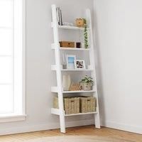 Lynton White Ladder Bookcase White