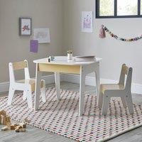 Kids White Table and Chair Set White