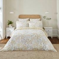 Dorma Daylesford 300 Thread Count Cotton Sateen Duvet Cover and Pillowcase Set Yellow and White