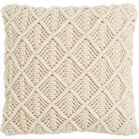 Macrame Cushion Brown/White
