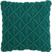 Macrame Cushion Emerald Green