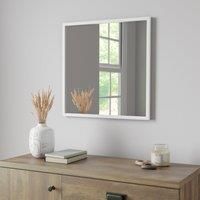 Essentials 55cm Square Mirror White White