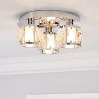 Kylie Bathroom 3 Light Flush Fitting Chrome