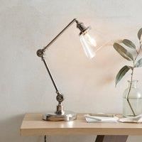 Dorma Purity Nickson Task Table Lamp Nickel