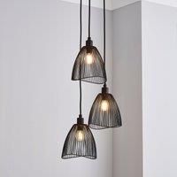 Elements Jaula Cluster Ceiling Fitting Black Matt Black