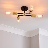 Kacy Flush Ceiling Fitting Black