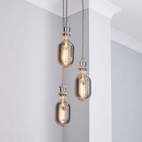 Charlie 3 Light Cluster Flex Fitting Chrome