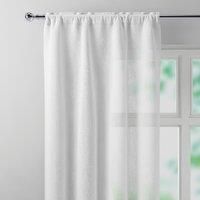 Crushed White Slot Top Single Voile Panel White