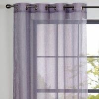 Crushed Grey Eyelet Single Voile Panel Grey