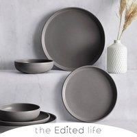 Urban 12 Piece Charcoal Dinner Set Charcoal (Grey)