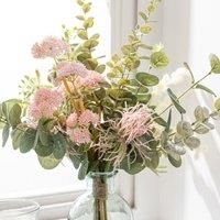 Artificial Mimosa and Achillea Bundle OffWhite